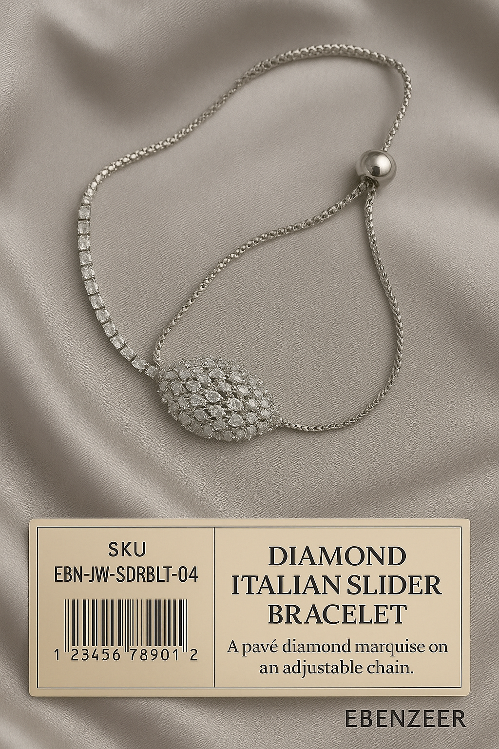 Diamond Italian Slider Bracelet