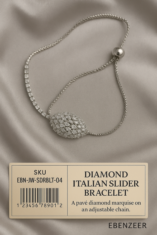 Diamond Italian Slider Bracelet